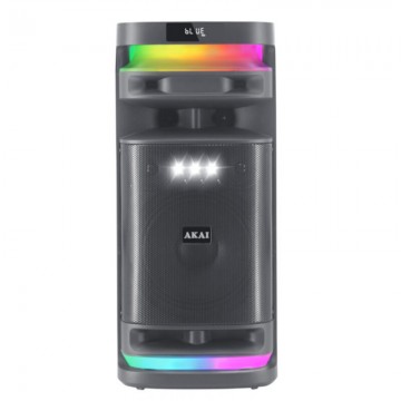 Akai Ηχείο Karaoke με Ασύρματο Μικρόφωνο και Εφέ Φωτισμού X12 Μαύρο